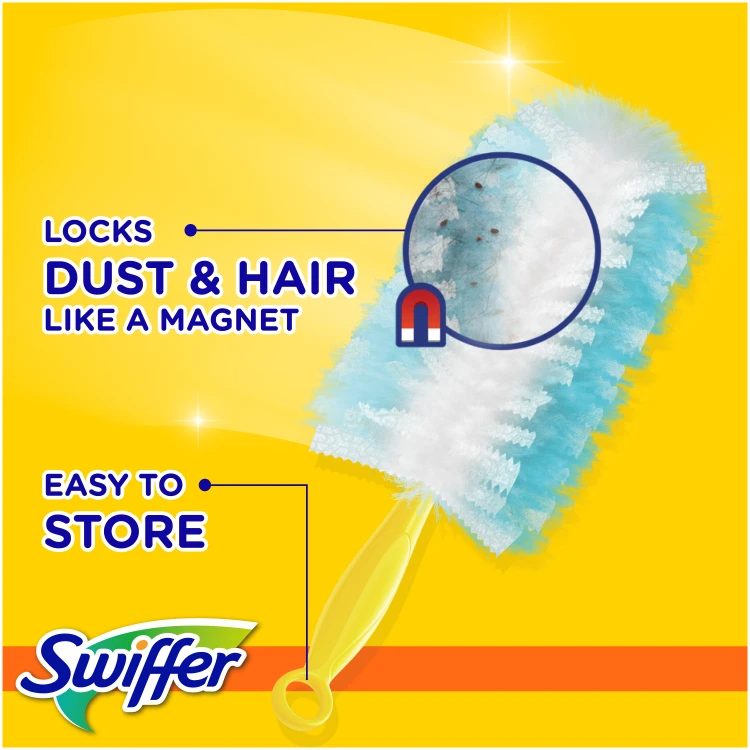Swiffer Duster Starter Kit Dulkių šepetėlis + šluostelės, 4 vnt