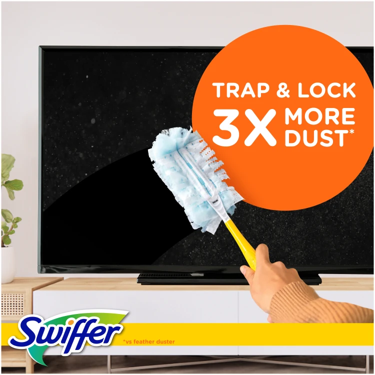 Swiffer Duster Starter Kit Dulkių šepetėlis + šluostelės, 4 vnt