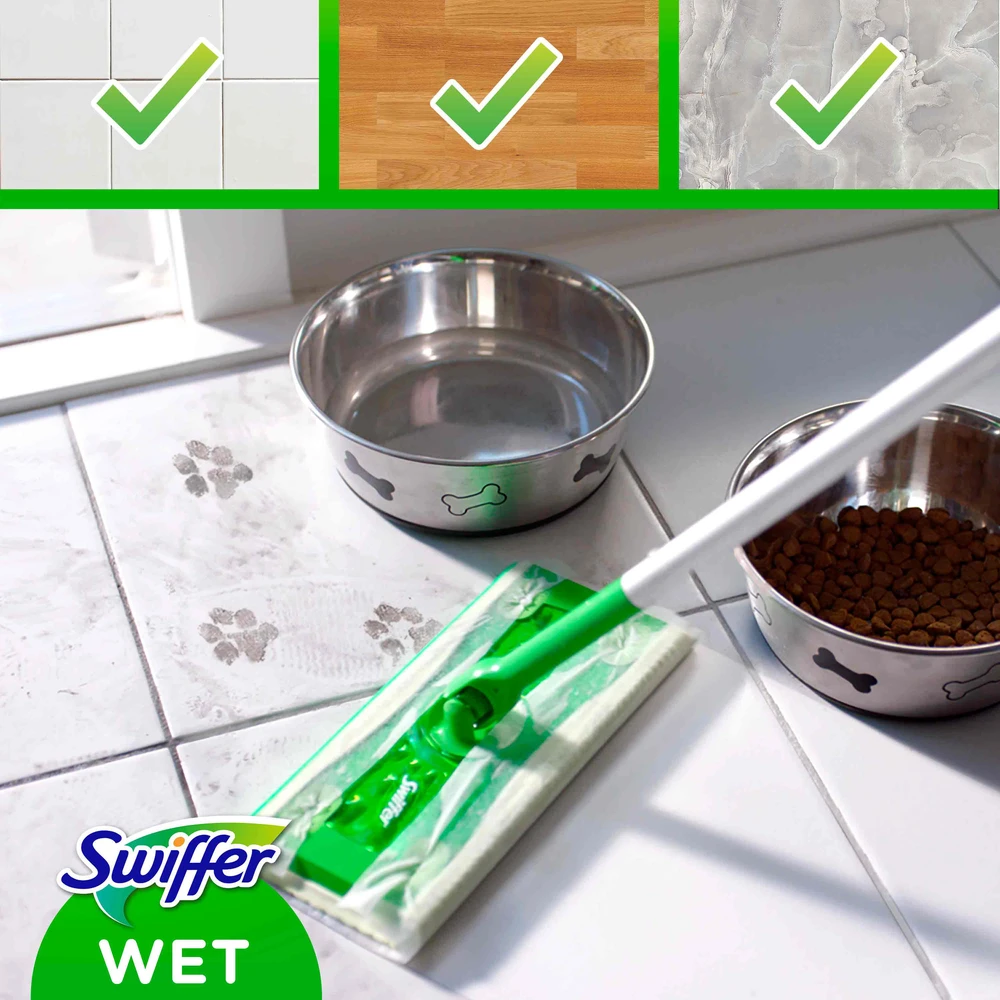 Swiffer Sweeper Moist Grindų Šluostės, 10 vnt