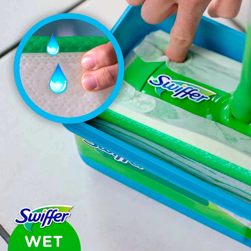 Swiffer Sweeper Moist Grindų Šluostės, 10 vnt