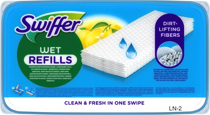 Swiffer Sweeper šlapios šluostės, papildymas 10vnt