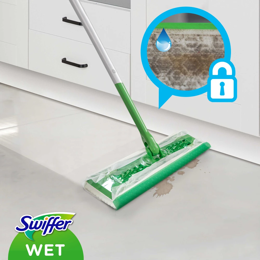 Swiffer Sweeper Moist Grindų Šluostės, 10 vnt