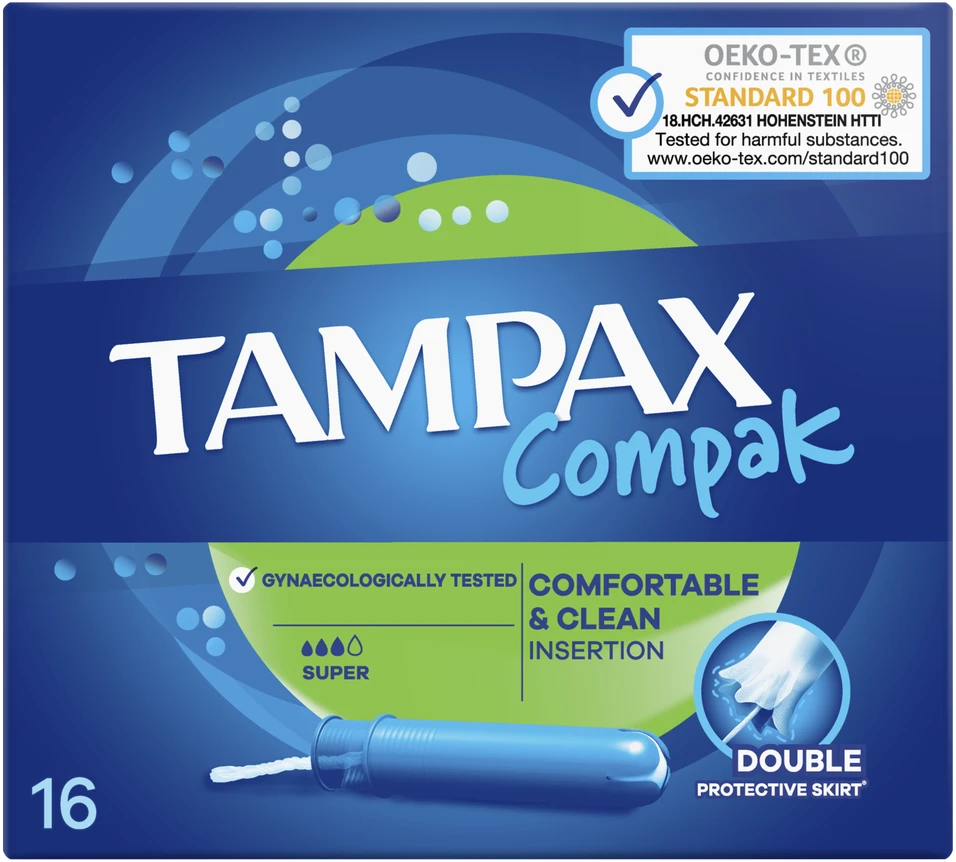 Tamponai TAMPAX Compak Super, 16 vnt.