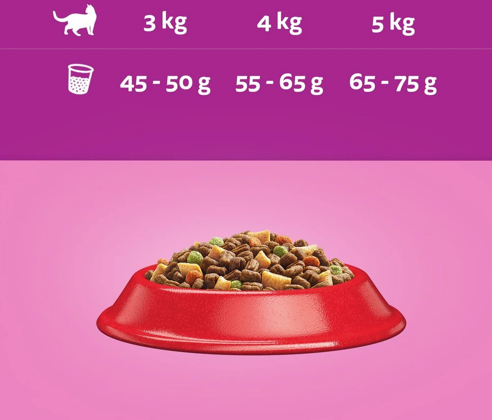 Whiskas Cat Adult su Jautiena ir Morkomis 14kg