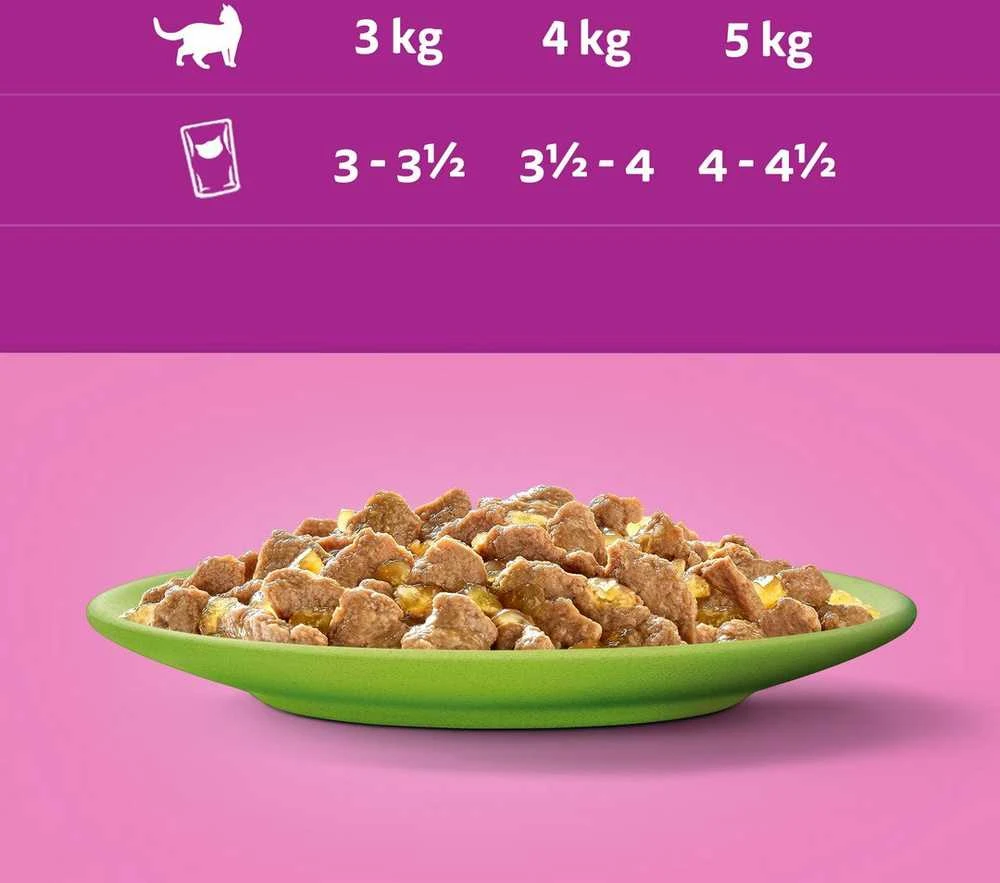 Drėgnas Kačių Maistas - Whiskas Mišrių Mėgstamiausių Su Želė 40x85 g