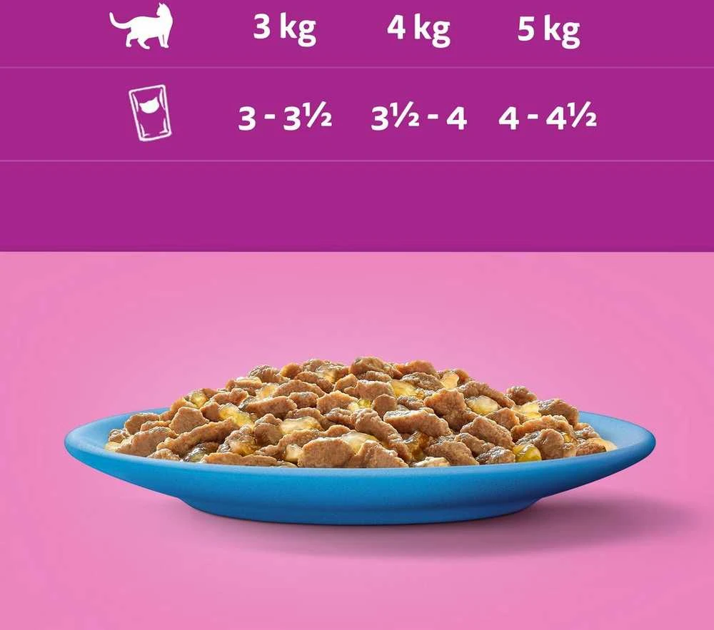 Whiskas Adult (40x85g) Žuvies Skanėstai Suaugusiems Katėms 4 Skoniai Geleje