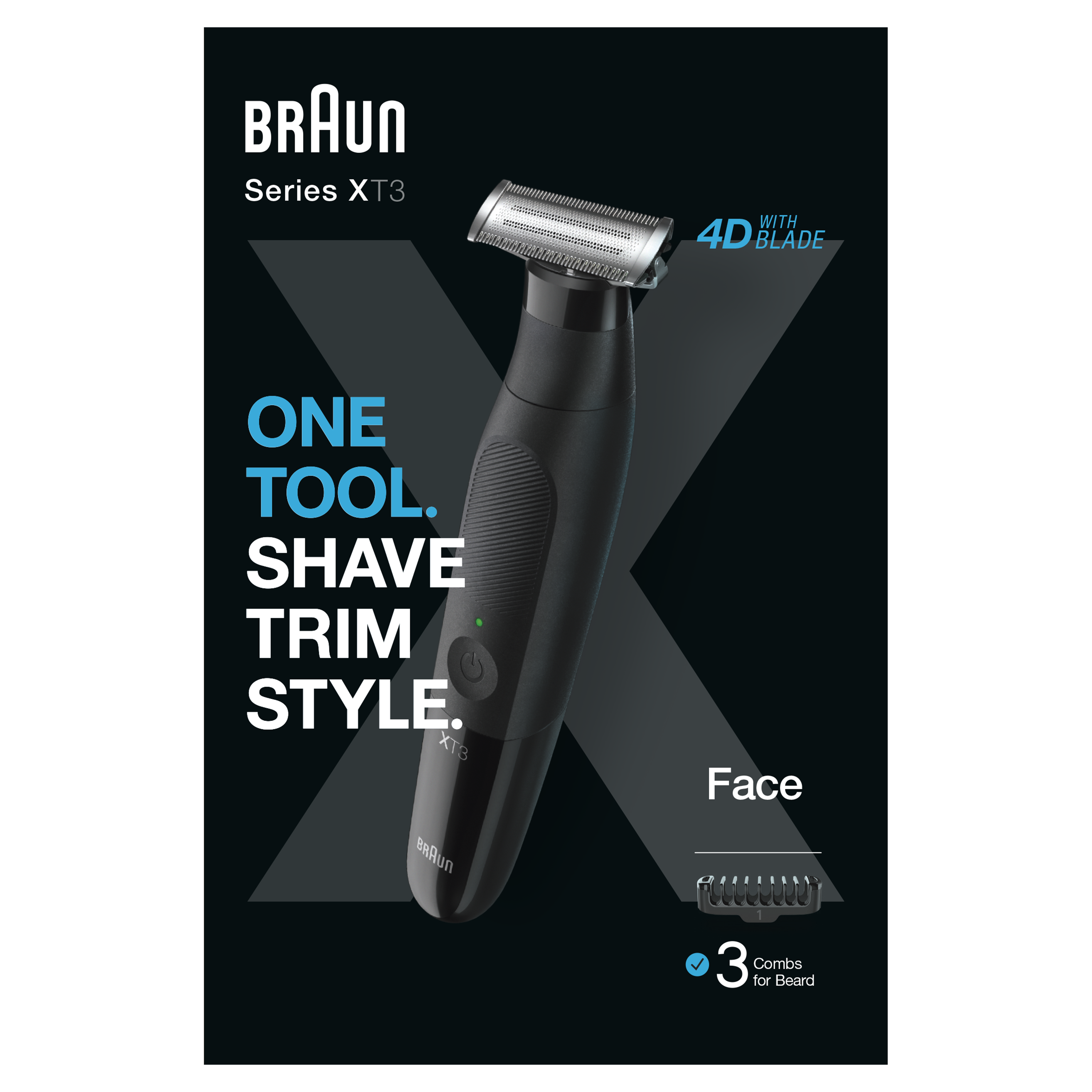 XT3100 Braun Series X Barzdakirpė, barzdaskutė