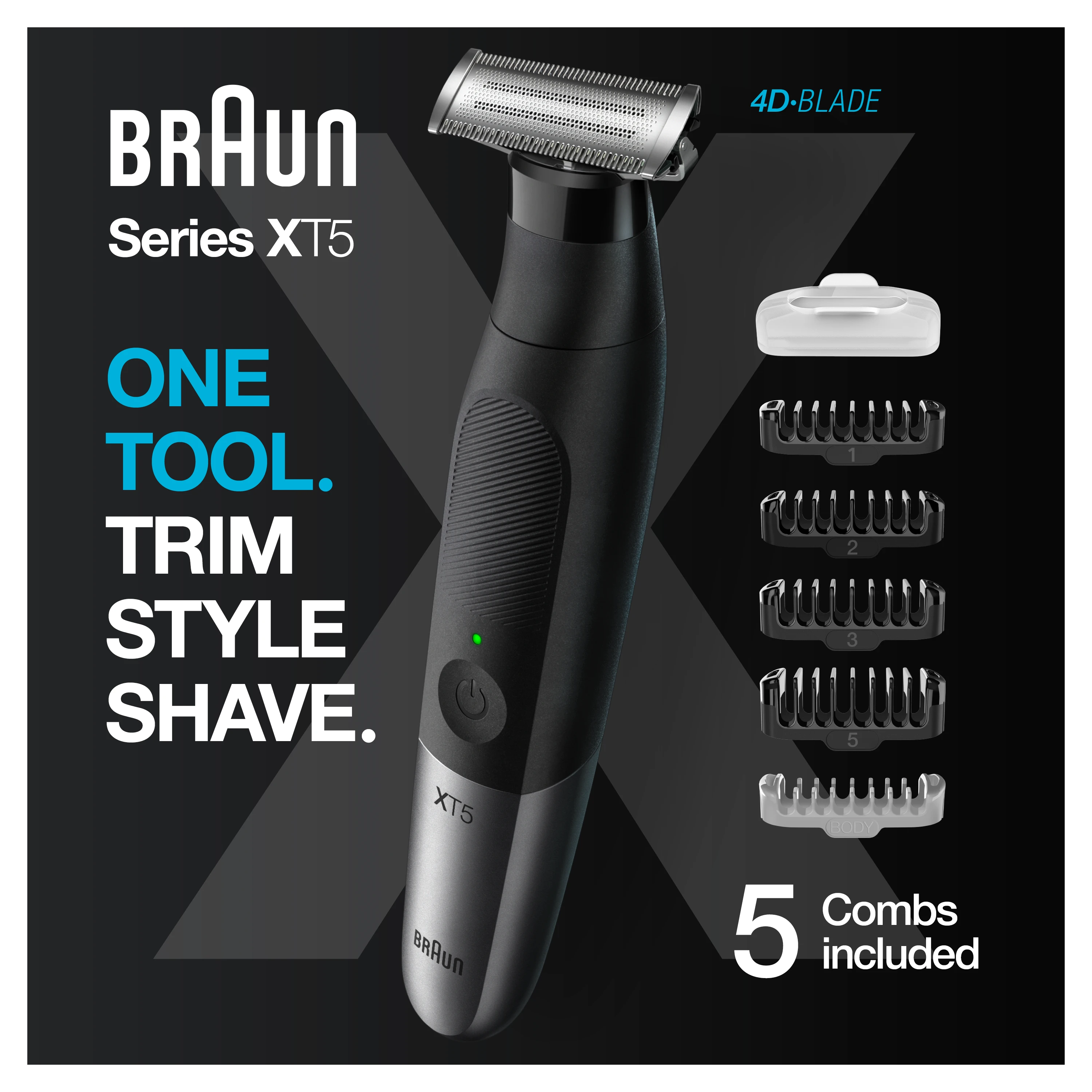 Braun veido ir kūno skustuvas XT5100
