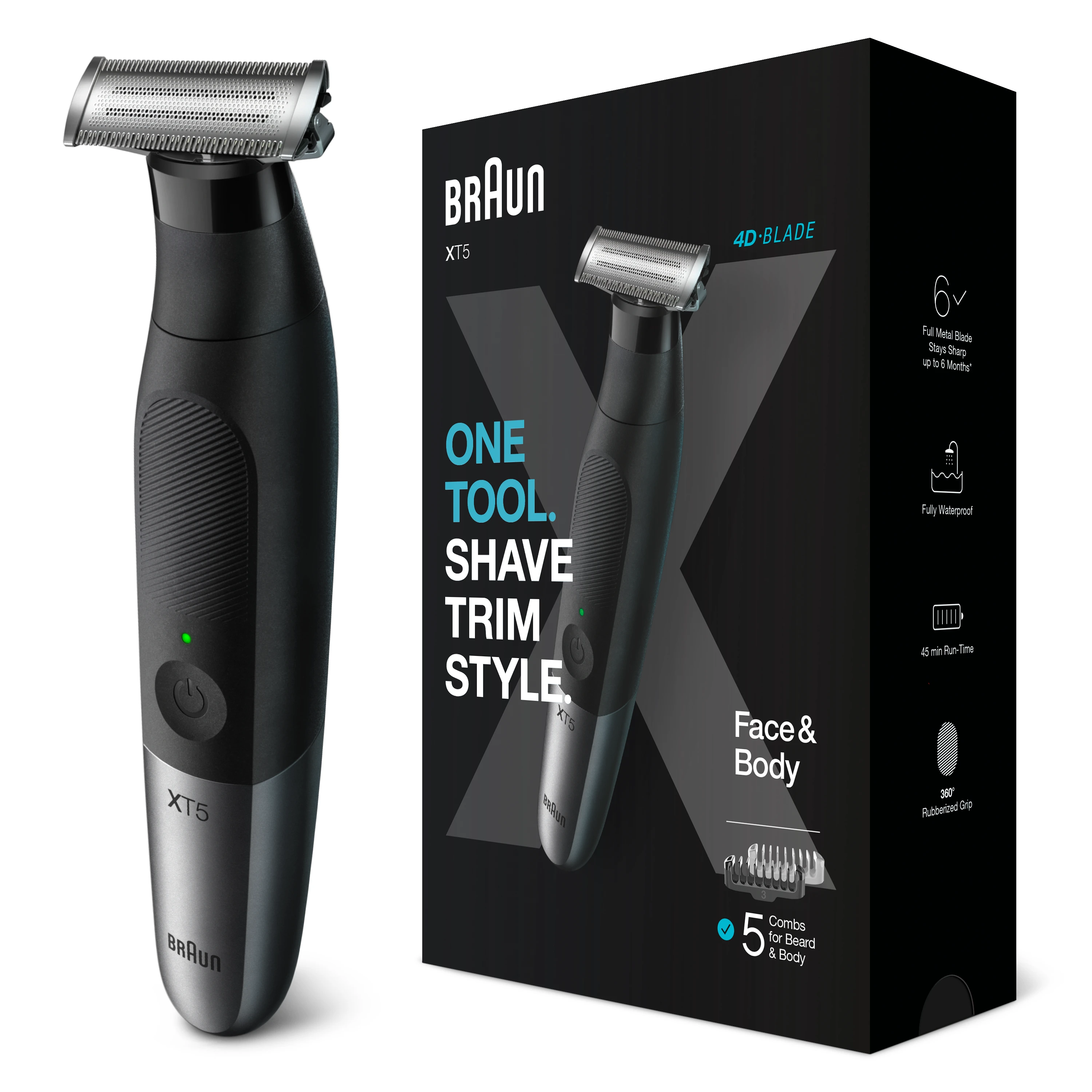 Braun veido ir kūno skustuvas XT5100