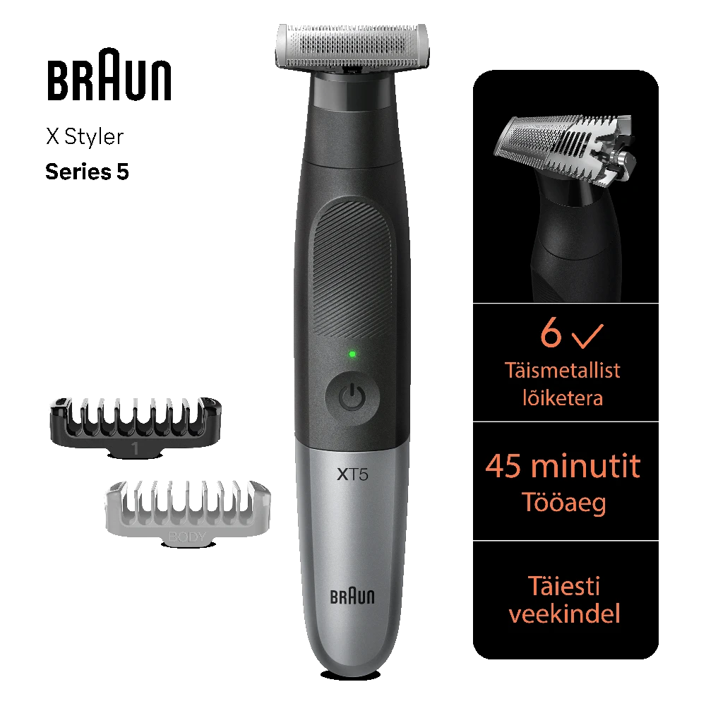 BRAUN XT 5200 Barzdakirpė, barzdaskutė ir kūno plaukų kirptuvas