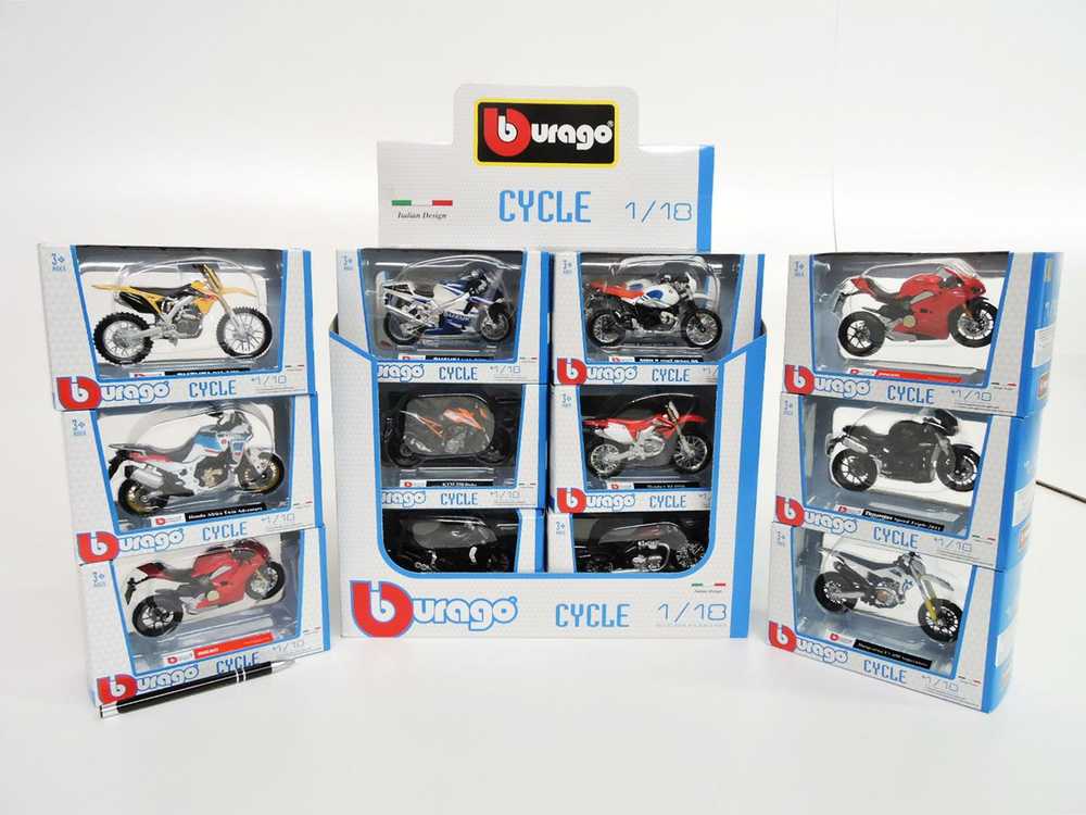 BBURAGO 1/18 motociklas, asort., 18-51030