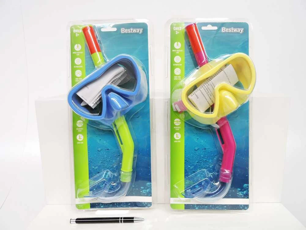 Bestway kaukė su vamzdeliu plaukimui 3+ 24036