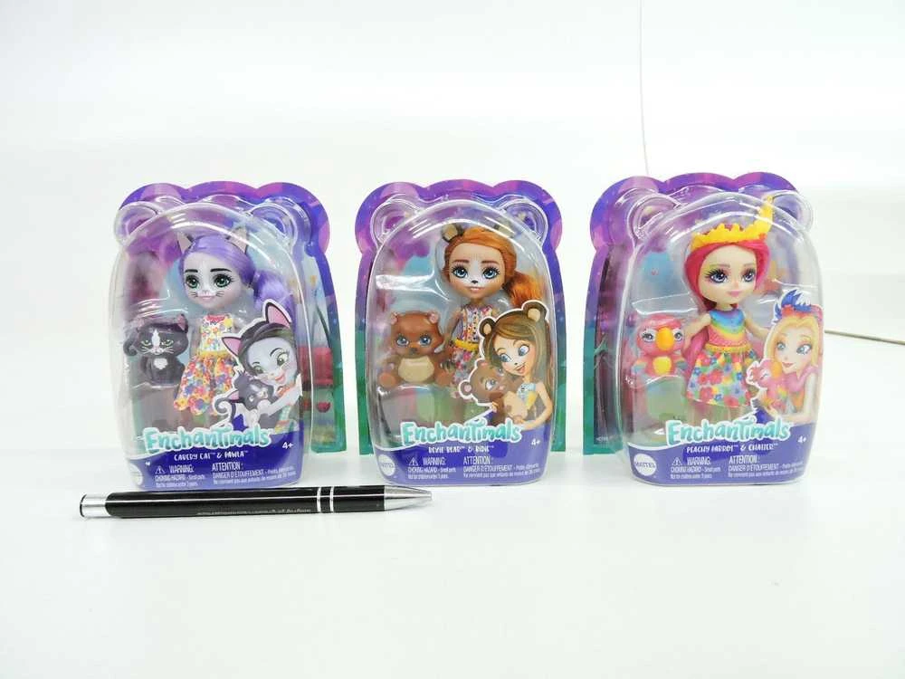 Mattel „Enchantimals“ herojės rinkinys meškutė/paukštelis/katytė (HCF97)