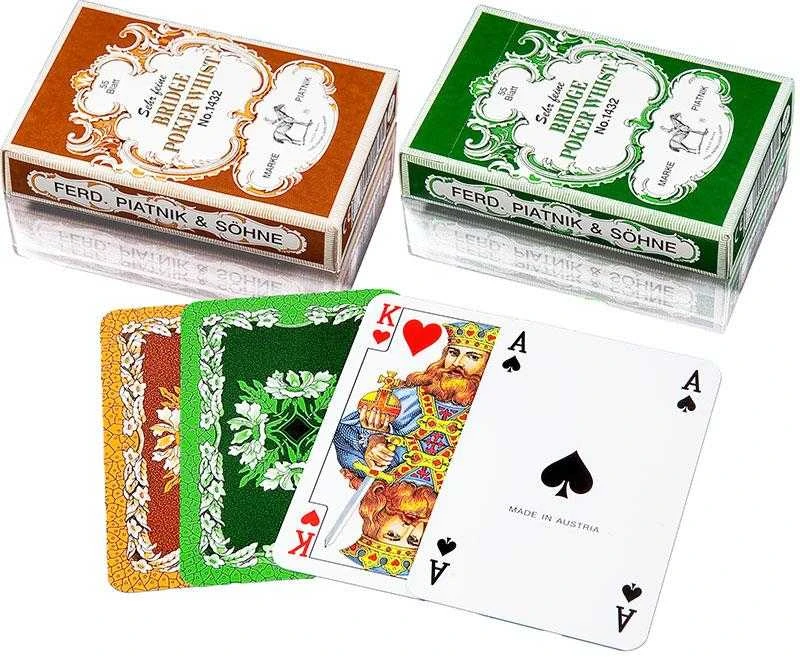 Piatnik Klasikinės kokybiškos žaidimo kortos Bridge Poker Whist