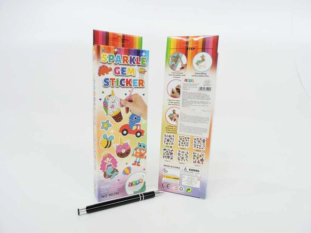 Lean Toys Mozaikos lipdukų rinkinys su vienaragiais ir saldainiais