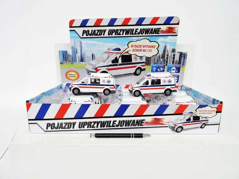Hipo Ambulance Greitosios pagalbos furgonas su balsu 14cm - HKG075