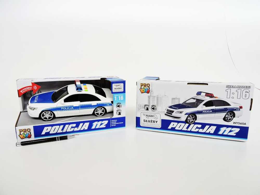 Pro Kids AUTO policija, 1:16, šviesa ir garsas, 24 cm, plastikas.