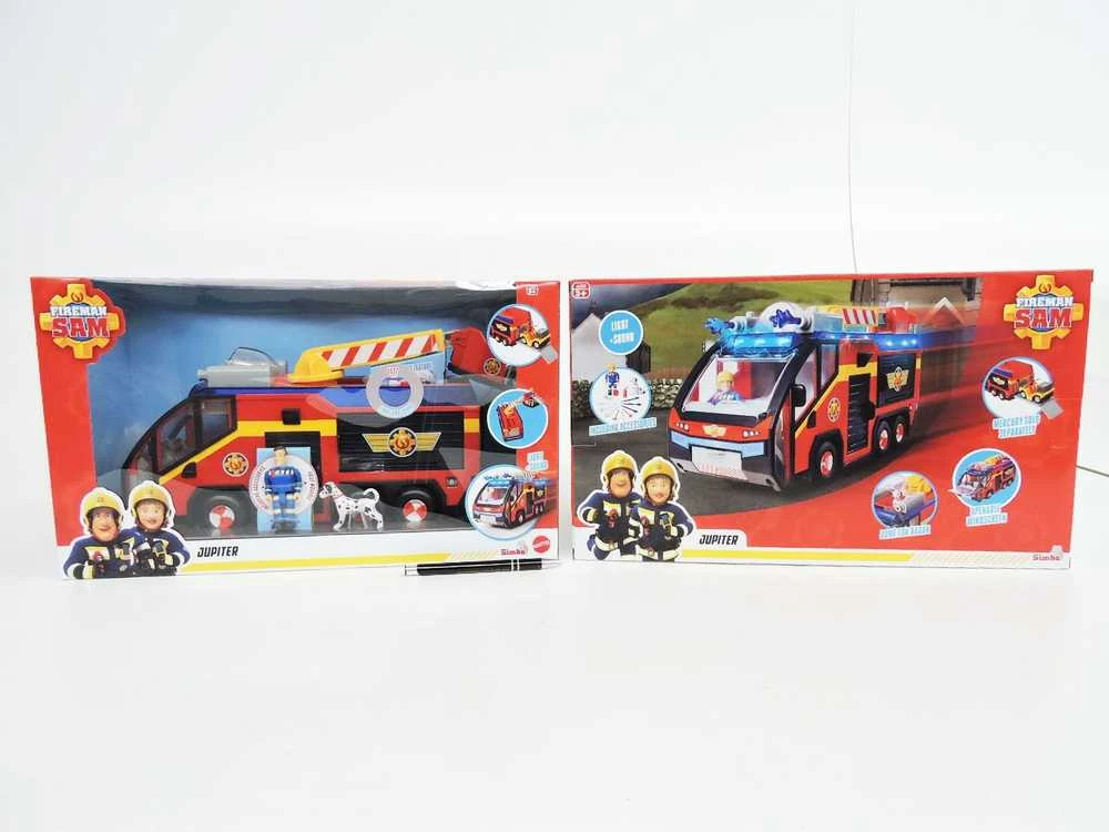 Simba Fireman Sam komplektas Big Gaisrinė mašina Jupiter interaktyvus automobilis + 2 figūrėlės šviesos garsas