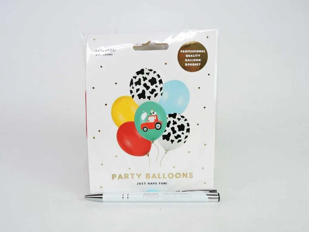 PartyDeco Balionų rinkinys "Traktoriukas" 30cm 6 vnt