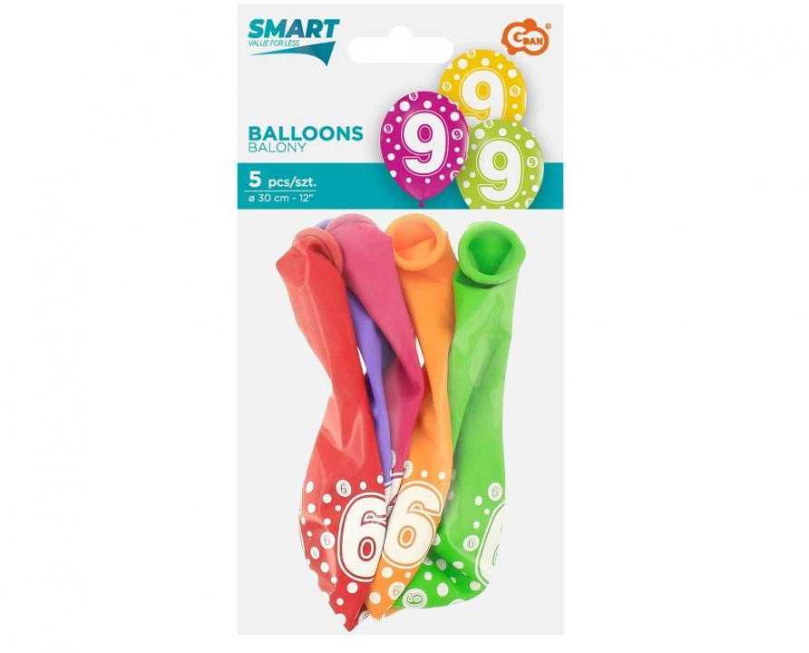 GoDan BALONY su cyframi 9 12 cali / 5 vnt
