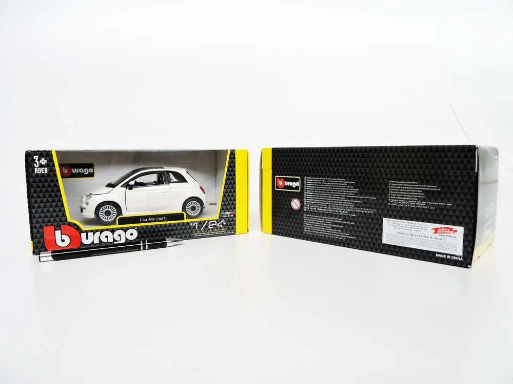 Vaikiškas automobilis Bburago Fiat 500, baltas