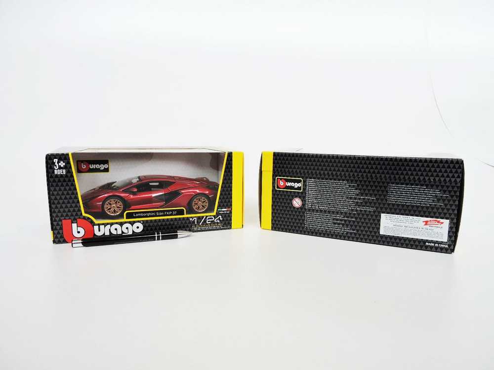 *BBURAGO metal. 1:24 Lamborghini, Sian FKP 37 czer