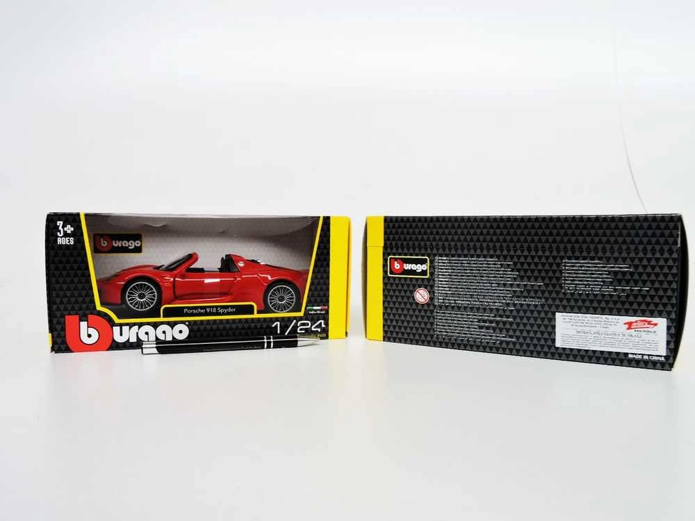 Bburago BBU 1:24 Porsche 918 Spyder raudonas 21076RD 02733