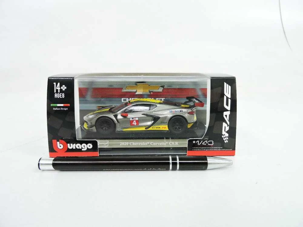„Bburago Race 2020 Chevrolet Corvette C8R Geltona BBURAGO“.