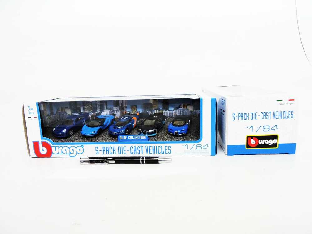 Bburago BBU 1:64 5-pak Mėlyna Collection 59150BU