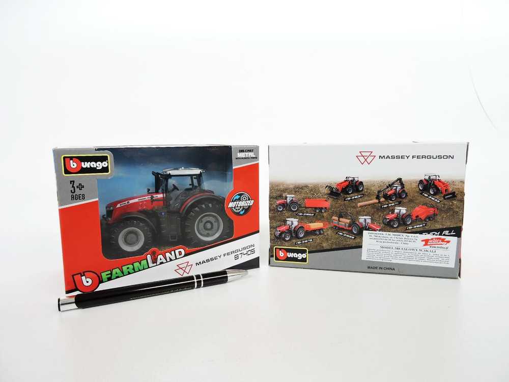 Bburago BBU Traktor MasseyFerguson 8740S raudonas 10cm 31613