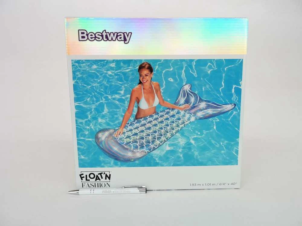 BESTWAY pripučiamas čiužinys Iridescent Mermaid Tail, 1.93m x 1.01m, 43413