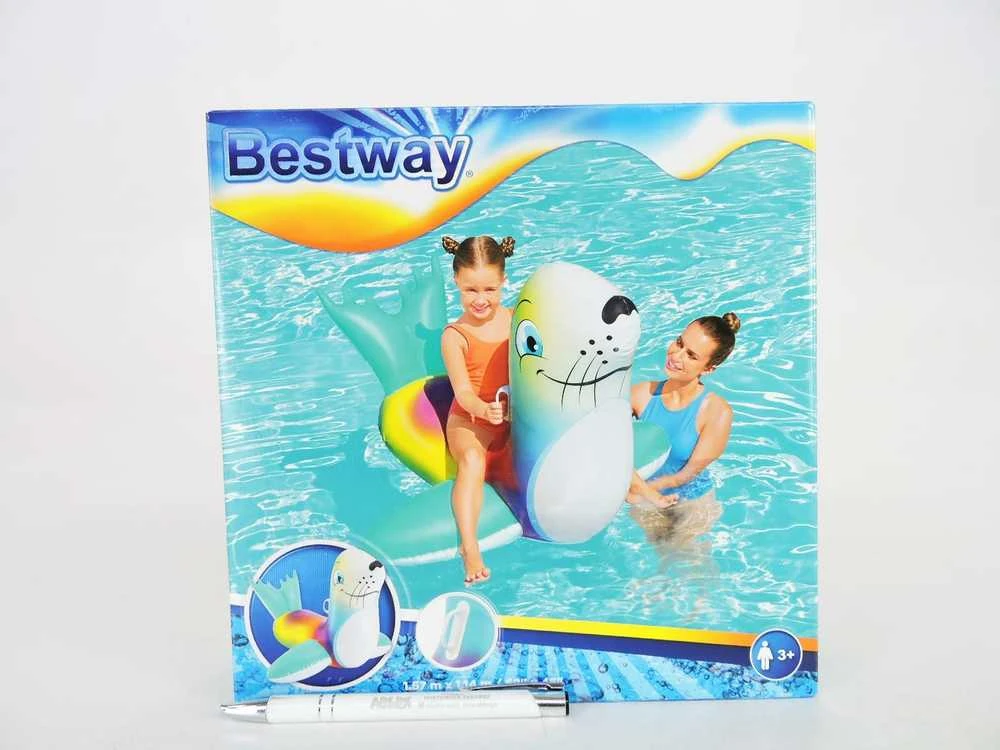 Bestway Spalvinga pripučiama SEAL plaukimo aikštelė su rankenomis 157 x 114 cm 41479