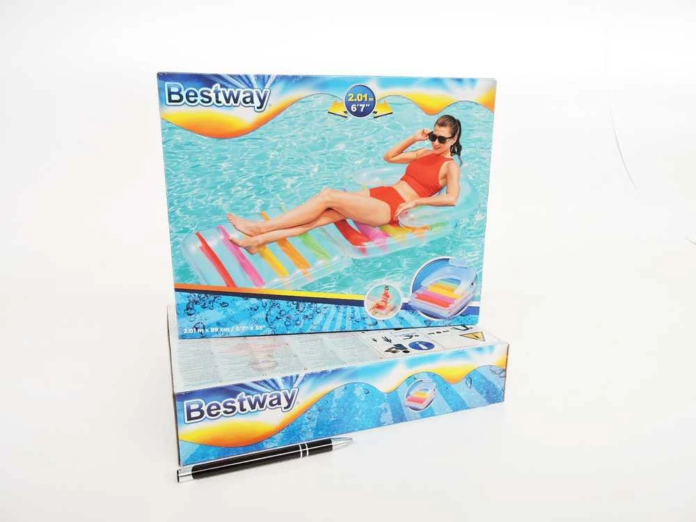 BESTWAY pripučiamas sulankstomas čiužinys High Fashion, 2.01m x 0.89m, 43023