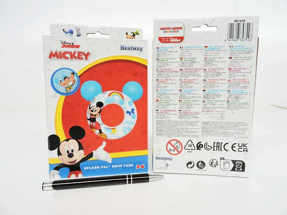 Pripučiamas ratas Bestway Mickey 9102, baltas, 760 mm