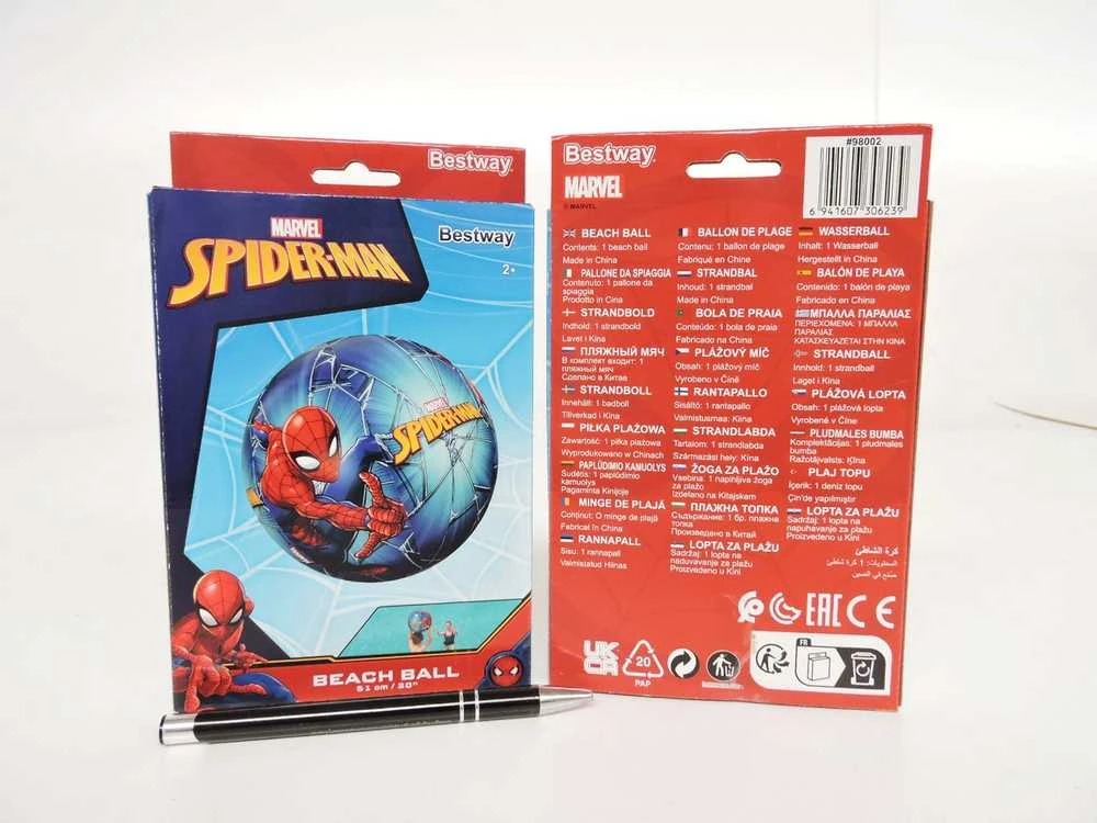 Bestway Pripučiamas paplūdimio rutulys 51 cm Spiderman