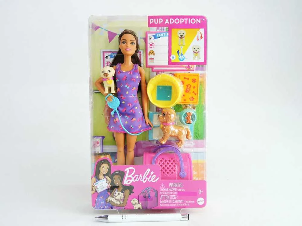 Mattel Lėlė Barbė šuniukų įvaikinimo žaidimų rinkinys