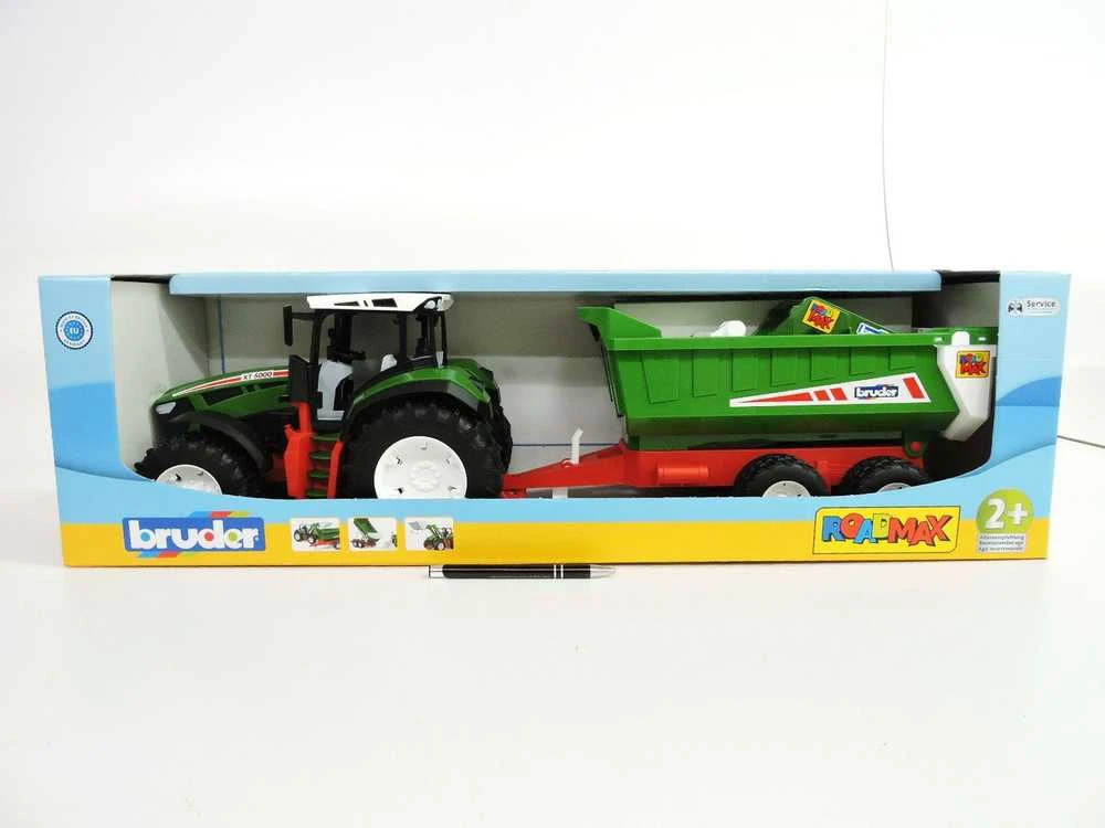 Bruder - Roadmax traktorius su priekiniu krautuvu ir galiniu savivarčiu (03452)