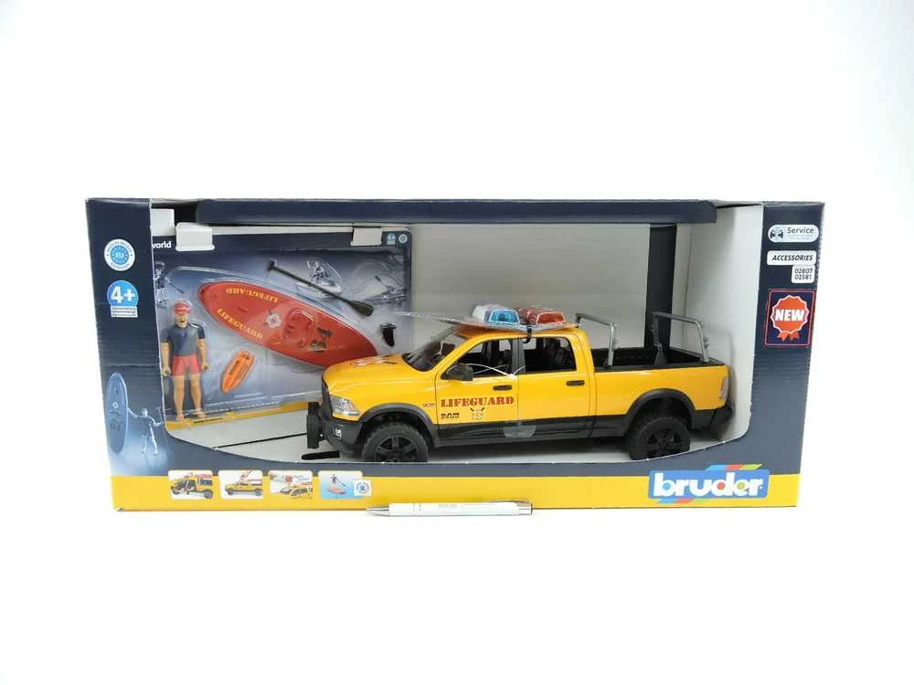 BRUDER gelbėtojų automobilis RAM 2500 su priedais 02506