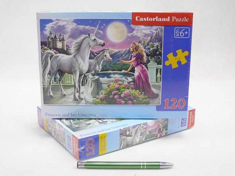 Castorland Dėlionė 120 vnt. - Princesė ir jos vienaragiai