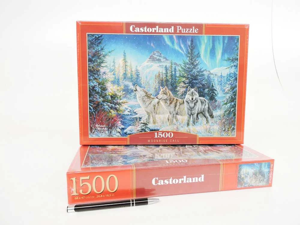 Castorland Dėlionė 1500 vnt. - Vilkų šauksmas mėnesienoje