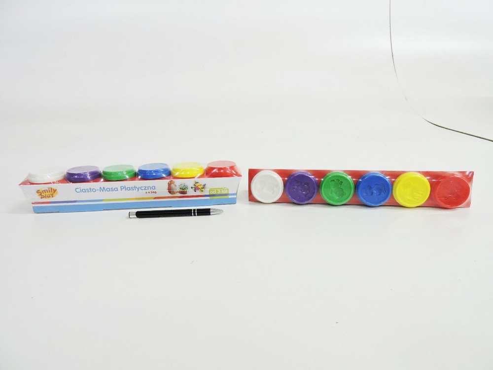 Plastikinė masė 6 spalvos 56 g SMILY PLAY 83350 AN