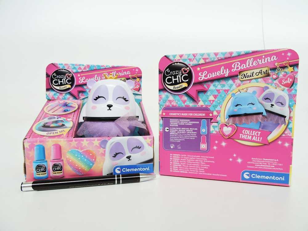 Clementoni Crazy Chic Balerina Panda 18115 - Rinkinys nagų dizainui