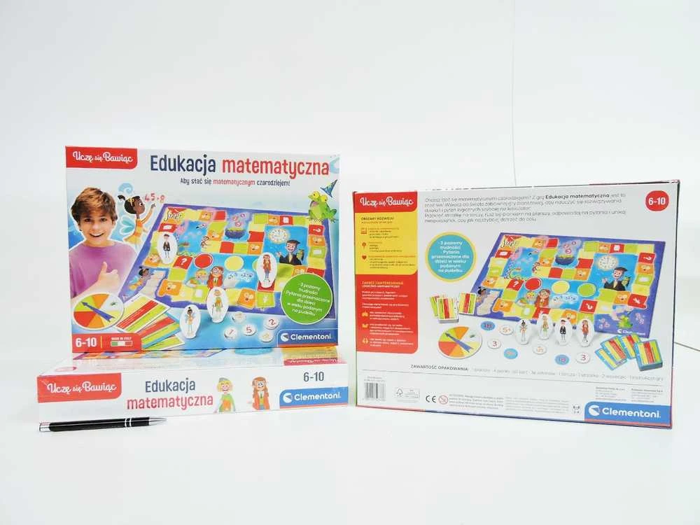 Gra Matematikos stalo žaidimas, kurio išmokstu žaisdamas lenkų kalbą, Clementoni 50778