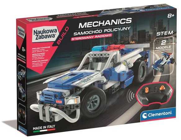 Statybinis rinkinys - policijos automobilis su nuotolinio valdymo pultu - Clementoni 50124