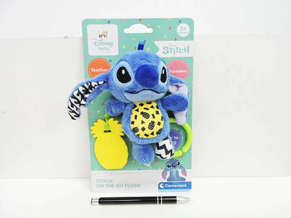 Mattel CLEMENTONI BABY pliušinis kramtukas ir barškutis Stitch, 17919
