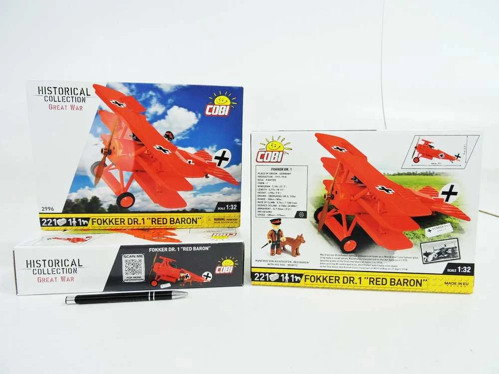 Cobi Klocki Fokker Dr.1 Raudona Baron 221 blokai