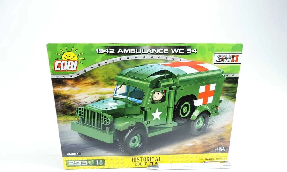 Cobi Klocki Blokeliai hc Antrojo pasaulinio karo 1942 m. greitosios pagalbos automobilis wc 54