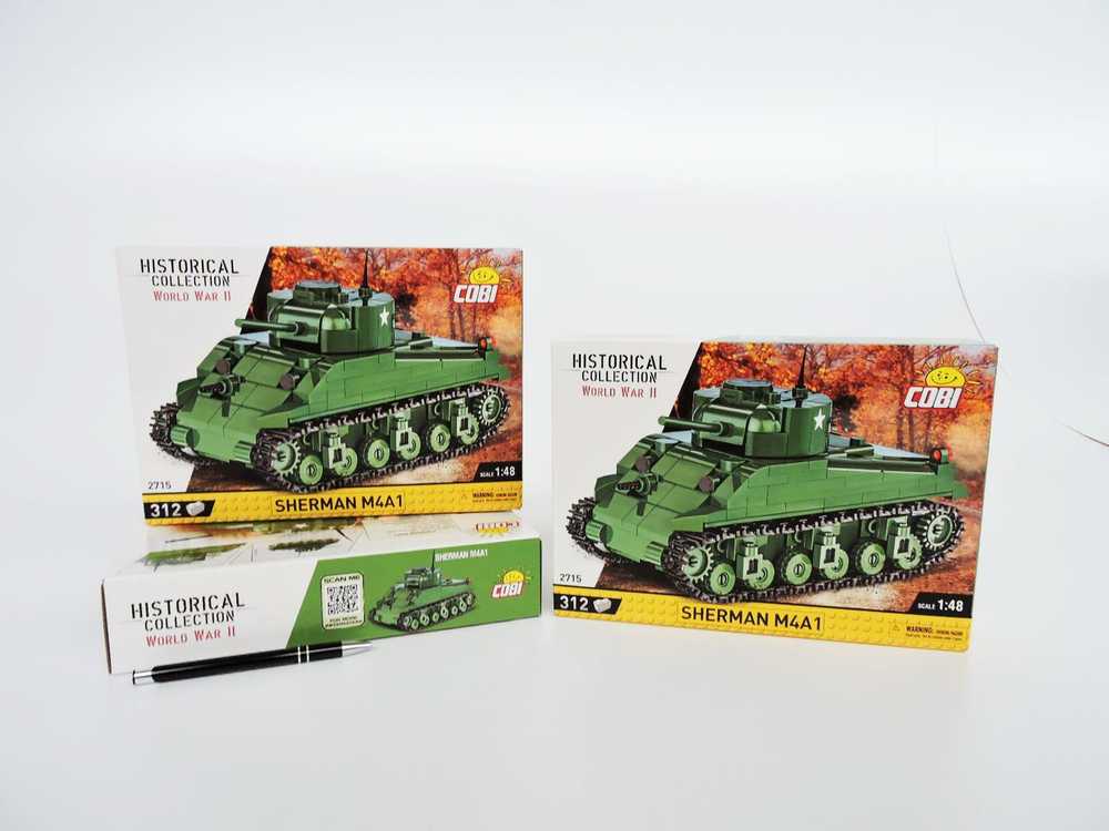 COBI konstruktorius Sherman M4A1 tankas 1:48, 312 detalių (2715)