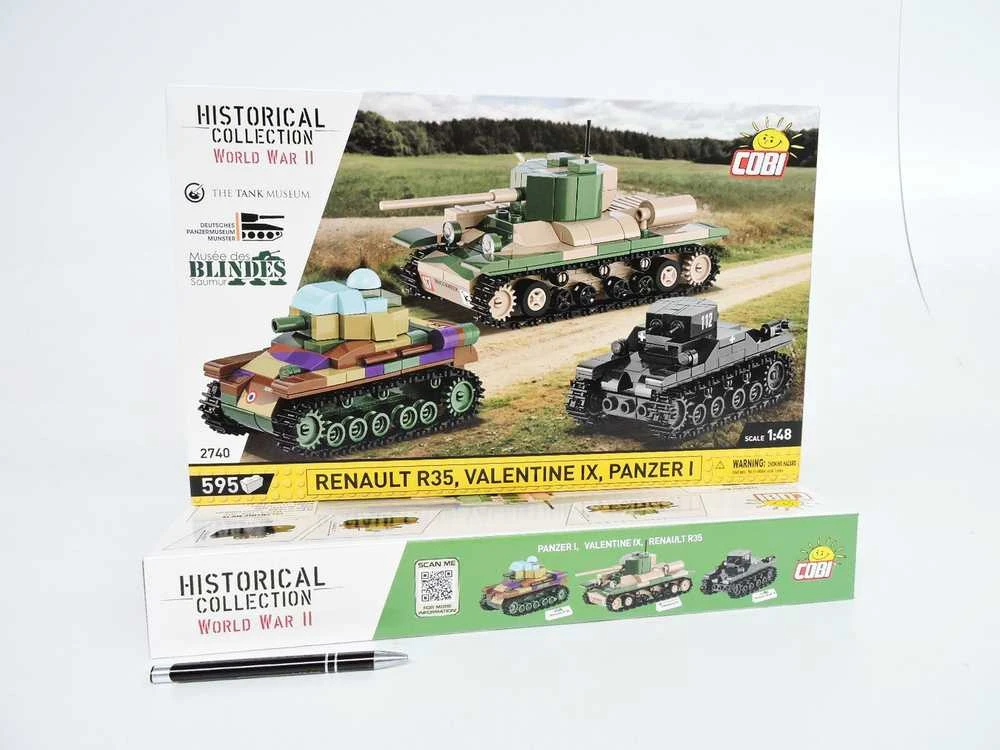 Cobi Klocki Renault R35 - Valentine IX - Panzer I