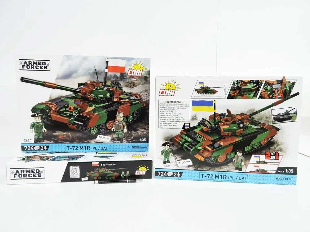 COBI 2624 Ginkluotųjų pajėgų T-72M1R tankas (PL/UA) 724 blokai